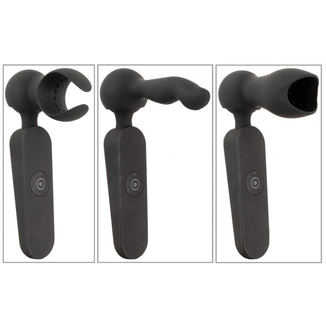 Coup!es Choice Wand Vibrator with 3 Attachments Black