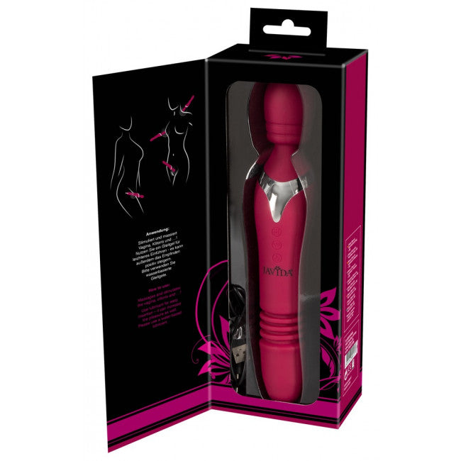 Javida Massage Wand Warming & Thrusting Vibe Red