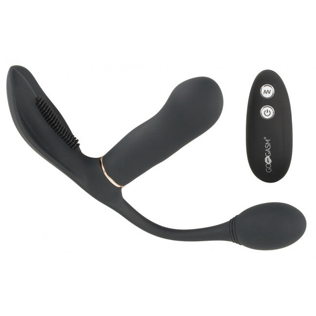 GoGasm Pussy & Ass Vibrator Black