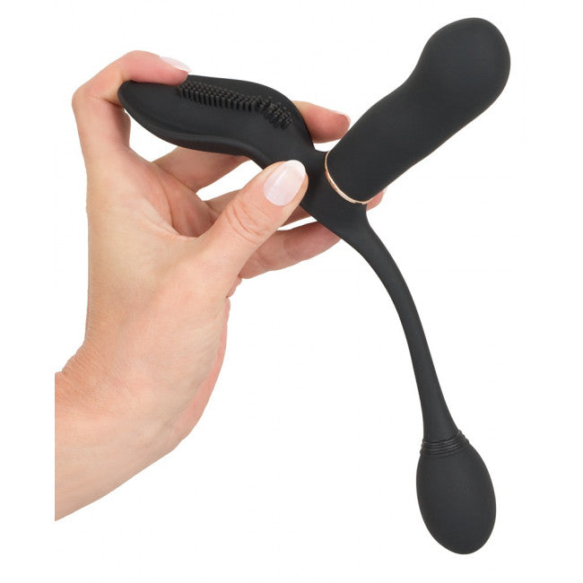 GoGasm Pussy & Ass Vibrator Black