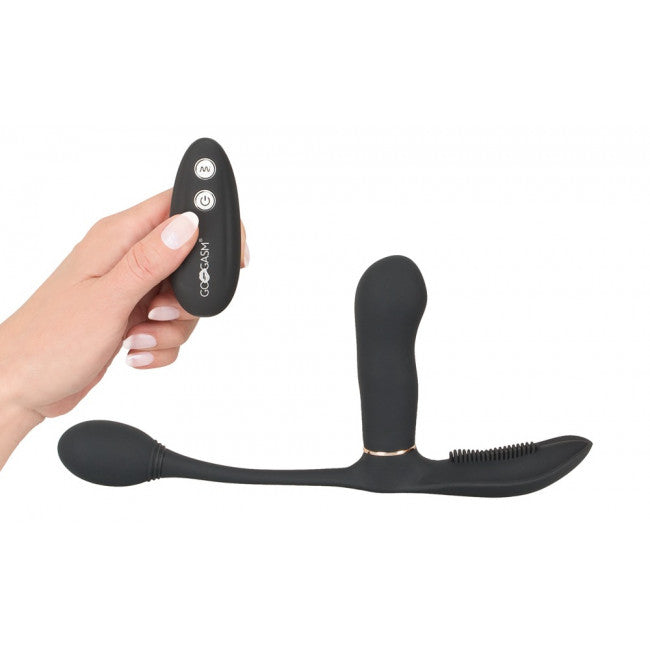 GoGasm Pussy & Ass Vibrator Black