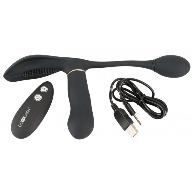 GoGasm Pussy & Ass Vibrator Black