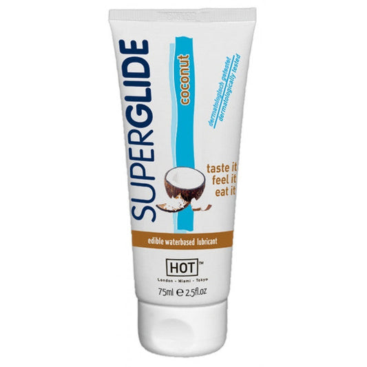 HOT Superglide Edible Waterbased Lubricant Coconut 75ml
