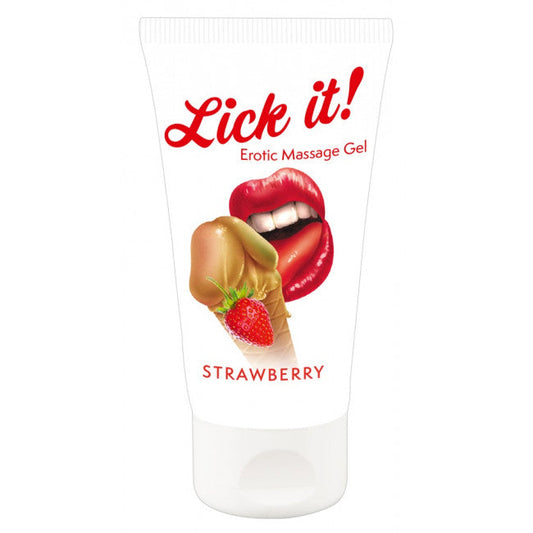 Lick-it Strawberry Erotic Massage gel 50ml