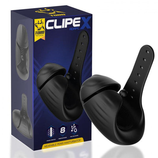 Toro Clipex Adjustable Male Masturbator with Clip System Black