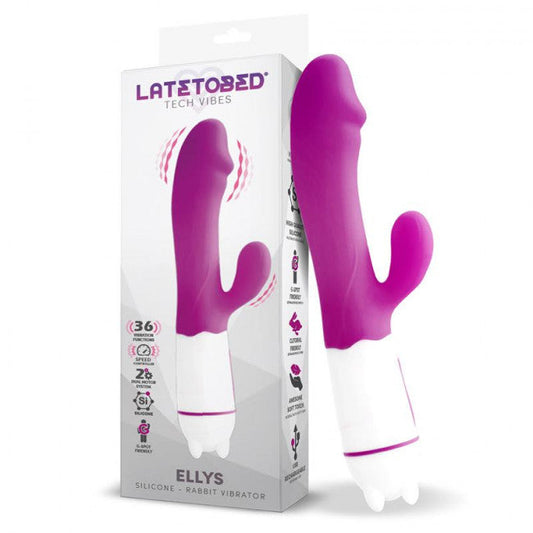 LateToBed Ellys Vibrator 36 Functions Silicone USB Purple