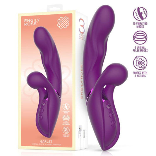 Engily Ross Garlet Vaginal Pulse & Rabbit Vibrator Purple