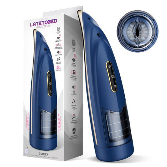LateToBed Gonex Thrusting, Rotating and Moaning Hi-Tech Masturbator