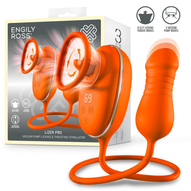 Engily Ross Lizer Pro Vacuum Pump Licking Tongue Stimulator & Thrusting Egg