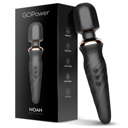 GOPower Noah Wand Massager Silicone Black