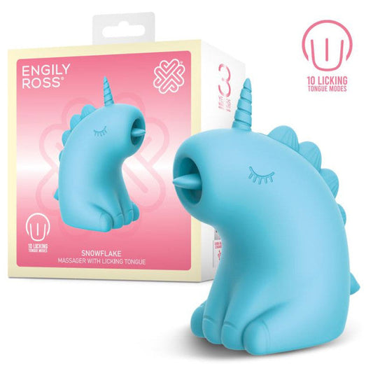 Engily Ross Snowflake Licking Tongue Massager Blue