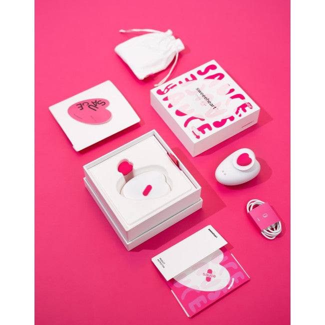 Sauce Sweetheart Clitoral Vibrator White & Pink