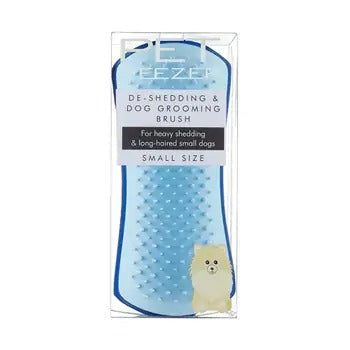 Pet teezer De-shedding Small Blue dog grooming brush 1 pc