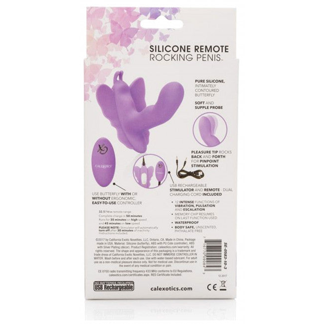 California Exotics Butterfly Remote Rocking Penis Purple