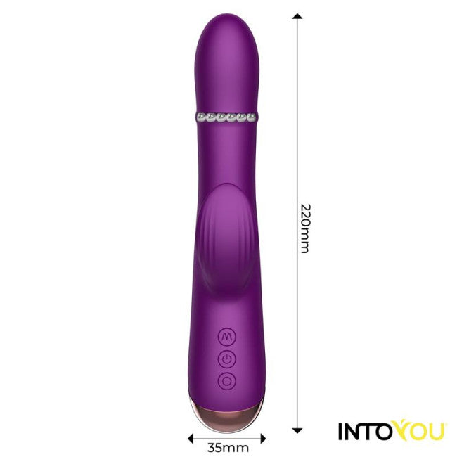 InToYou App Series Sendel Up&Down Beads Ring & Pulsation App Vibrator Purple