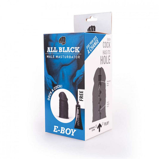 All Black Real Skin Touch Masturbator E-Boy