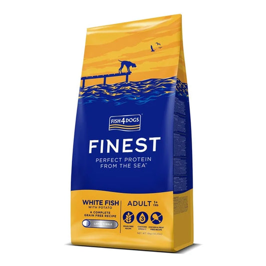 Fish4Dogs Large Granules for Adult Dogs Finest White Fish with Potatoes 6 kg, 1+