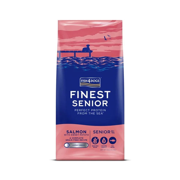 Fish4Dogs Large Granules for Older Dogs Finest Salmon with Sweet Potatoes 6 kg, 8+