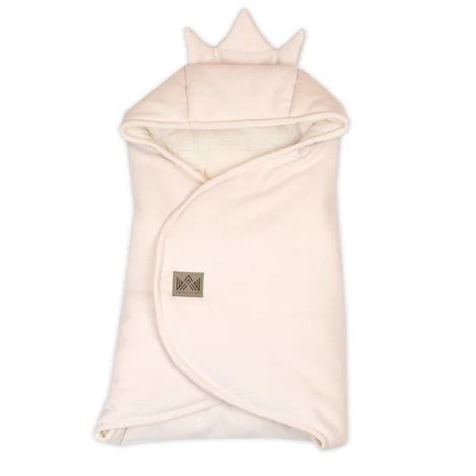 Little Elite Hooded Swaddle Blanket, 100x115 cm, Royal Crown, Pink