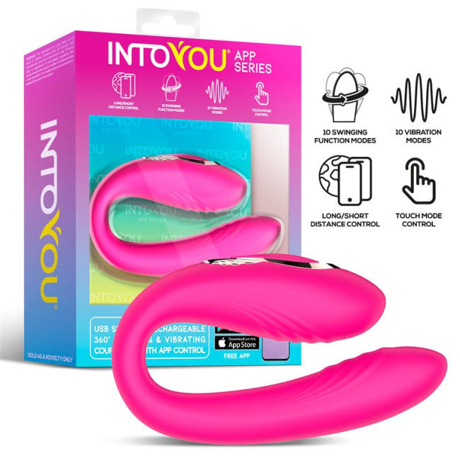 InToYou App Series Couty 360 Swinging & Vibrating Couple Toy with App Pink