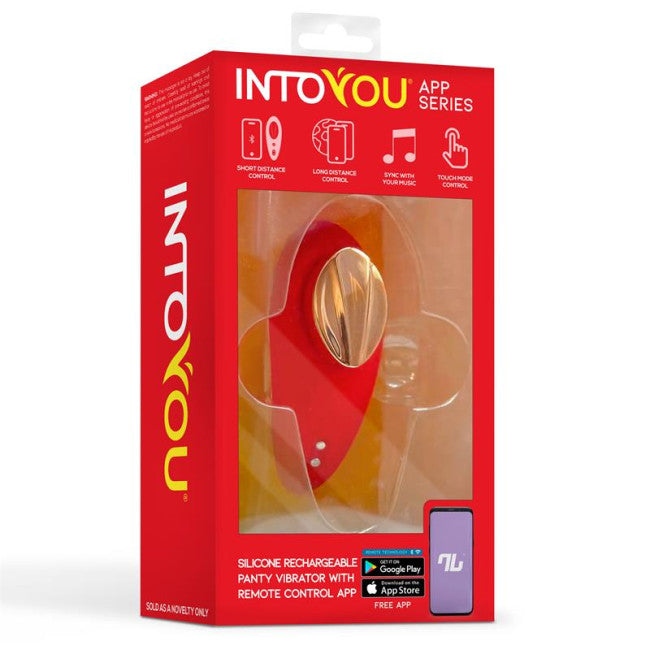 InToYou App Series Panty Vibrator with App Double Layer Silicone Red