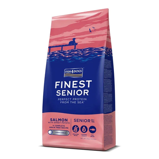Fish4Dogs Large Granules for Older Dogs Finest Salmon with Sweet Potatoes 6 kg, 8+