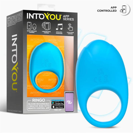 InToYou App Series Ringo Vibrating Ring with App Blue