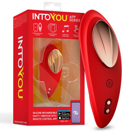 InToYou App Series Panty Vibrator with App Double Layer Silicone Red