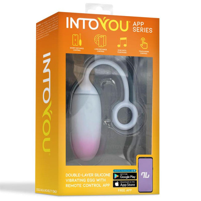 InToYou App Series Vibrating Egg with App Double Layer Silicone Purple-Blue