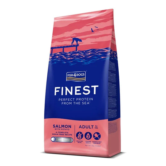 Fish4Dogs Large Granules for Adult Dogs Finest Salmon with Potatoes 6 kg, 1+