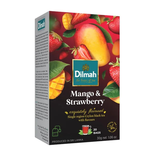 Dilmah Black tea Mango & Strawberry infusion bags 20 teabags x 1.5 g