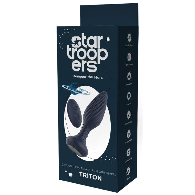 Dream Toys Startroopers Triton Vibrating Anal Plug Blue