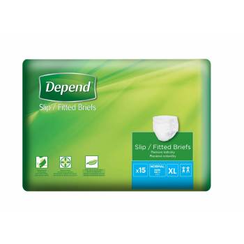 Depend Slip Normal XL incontinence briefs 15 pcs