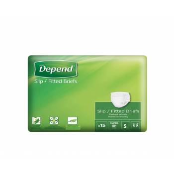 Depend Slip Super S incontinence briefs 15 pcs