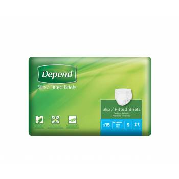 Depend Slip Normal S incontinence briefs 15 pcs