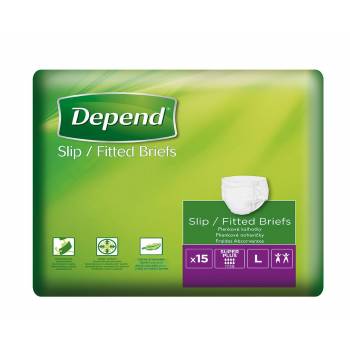 Depend Slip Super Plus L incontinence diaper 15 p