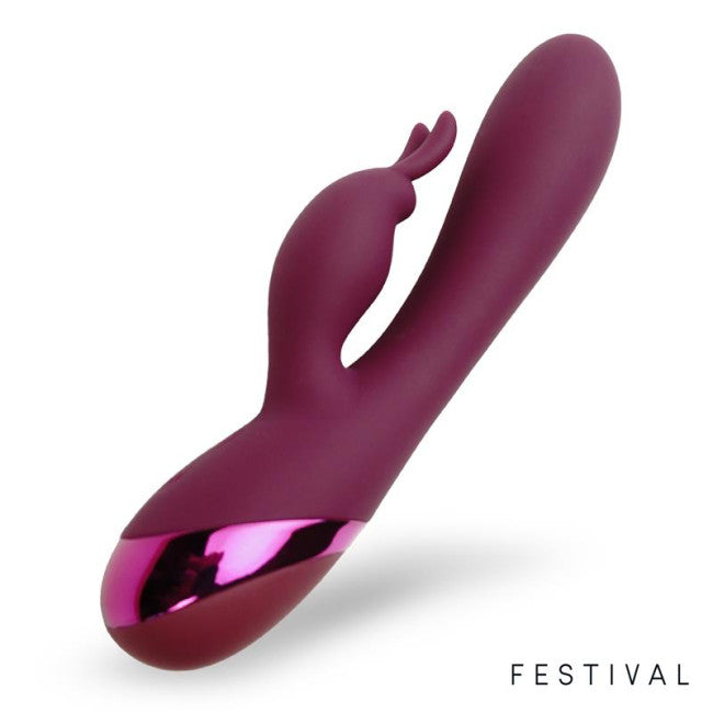 Festival Brole Rabbit Vibrator Burgundy