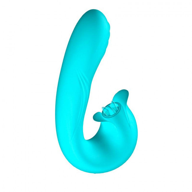 InToYou Hydra Vibe with Pulsation and Clitoris Stimulating Tongue 3 Motors Turquoise