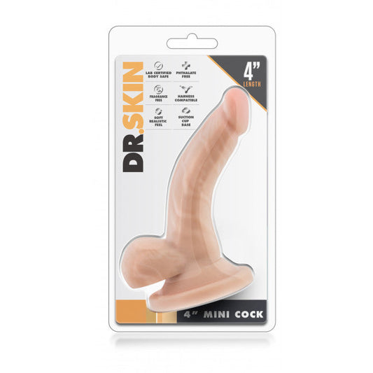 Blush Dr. Skin 4 Inch Mini Cock Beige