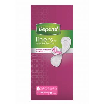 Depend Ultra Mini Incontinence Pads 22 pcs