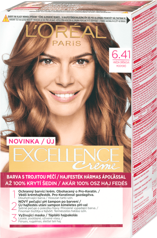L'Oreal Paris Excellence Creme Hair color Brown hazel 6.41, 192 ml