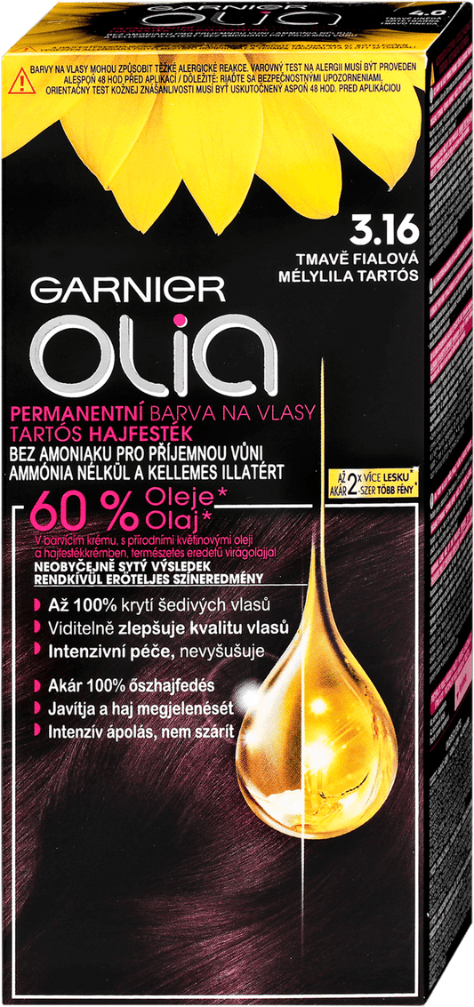Garnier Olia hair color 3.16 Dark Purple