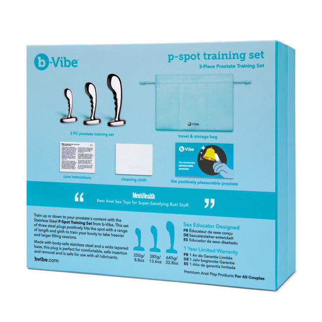 b-Vibe Stainless Steel P Spot Training Set Silver