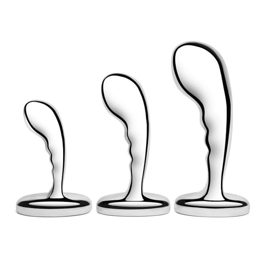 b-Vibe Stainless Steel P Spot Training Set Silver