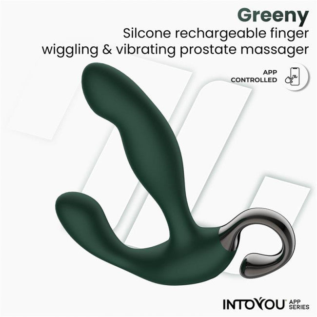 InToYou App Series Prostate Massager with Finger Wiggling & App Green
