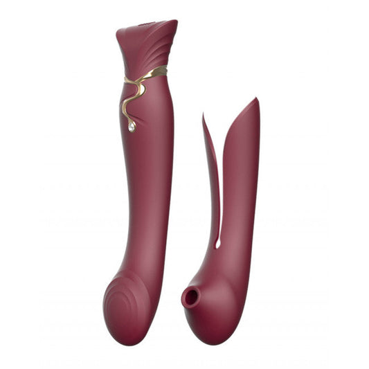Zalo Queen Pulsewave Vibrator Wine Red
