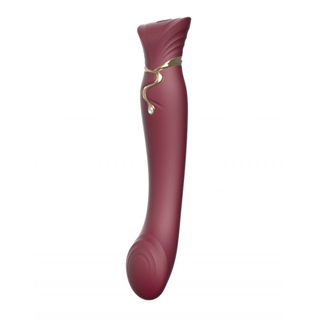 Zalo Queen Pulsewave Vibrator Wine Red