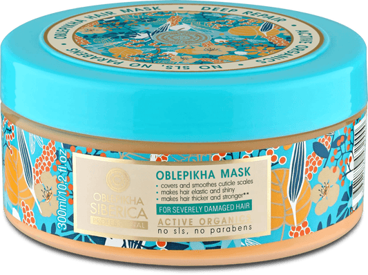 Natura Siberica mask for damaged hair with sea buckthorn oil, 300 ml