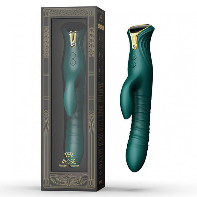 Zalo Mose Thrusting Rabbit Vibrator Green