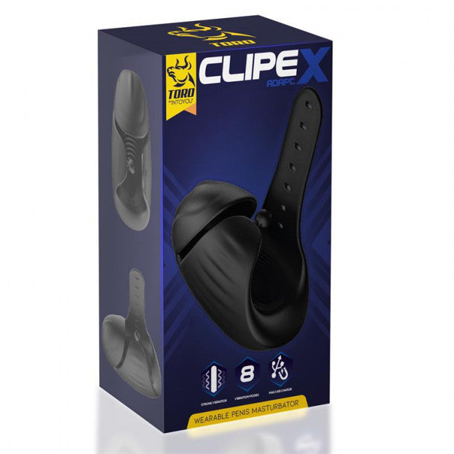 Toro Clipex Adjustable Male Masturbator with Clip System Black